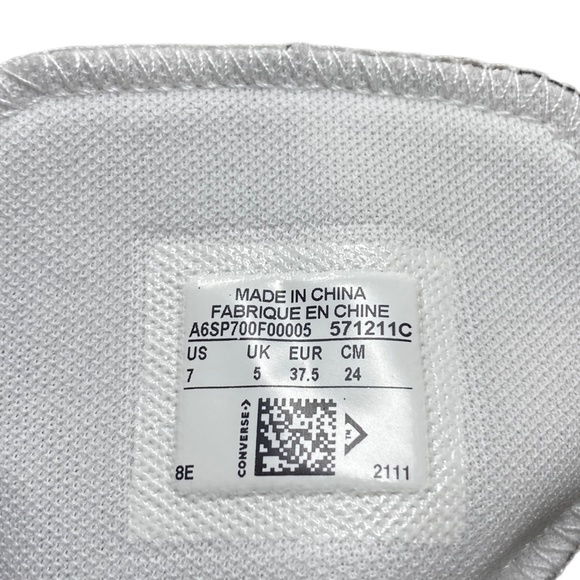 Converse Ctas Lugged Canvas Black Silver Women Shoe Casual Custom 571211C-WTBLWT - Picture 10 of 12